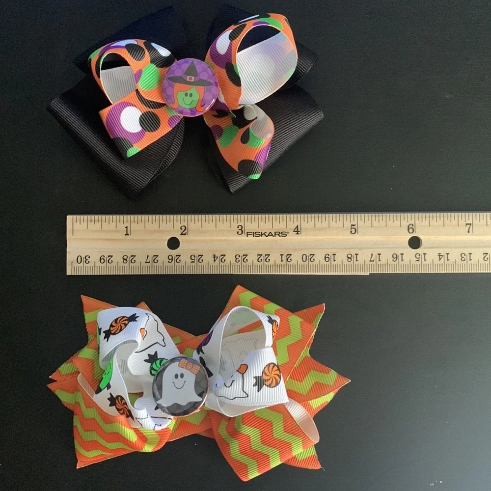 Halloween bows set‎ of 2 .